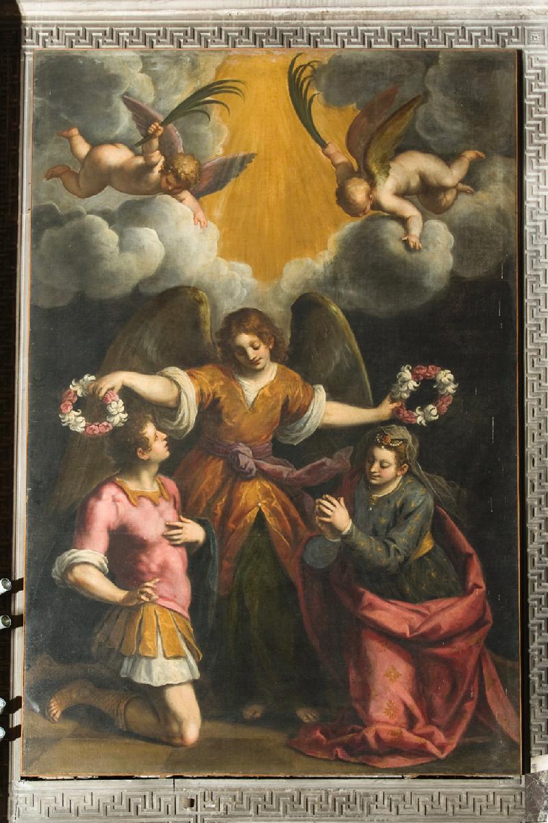 I Santi Cecilia e Valeriano incoronati da un angelo